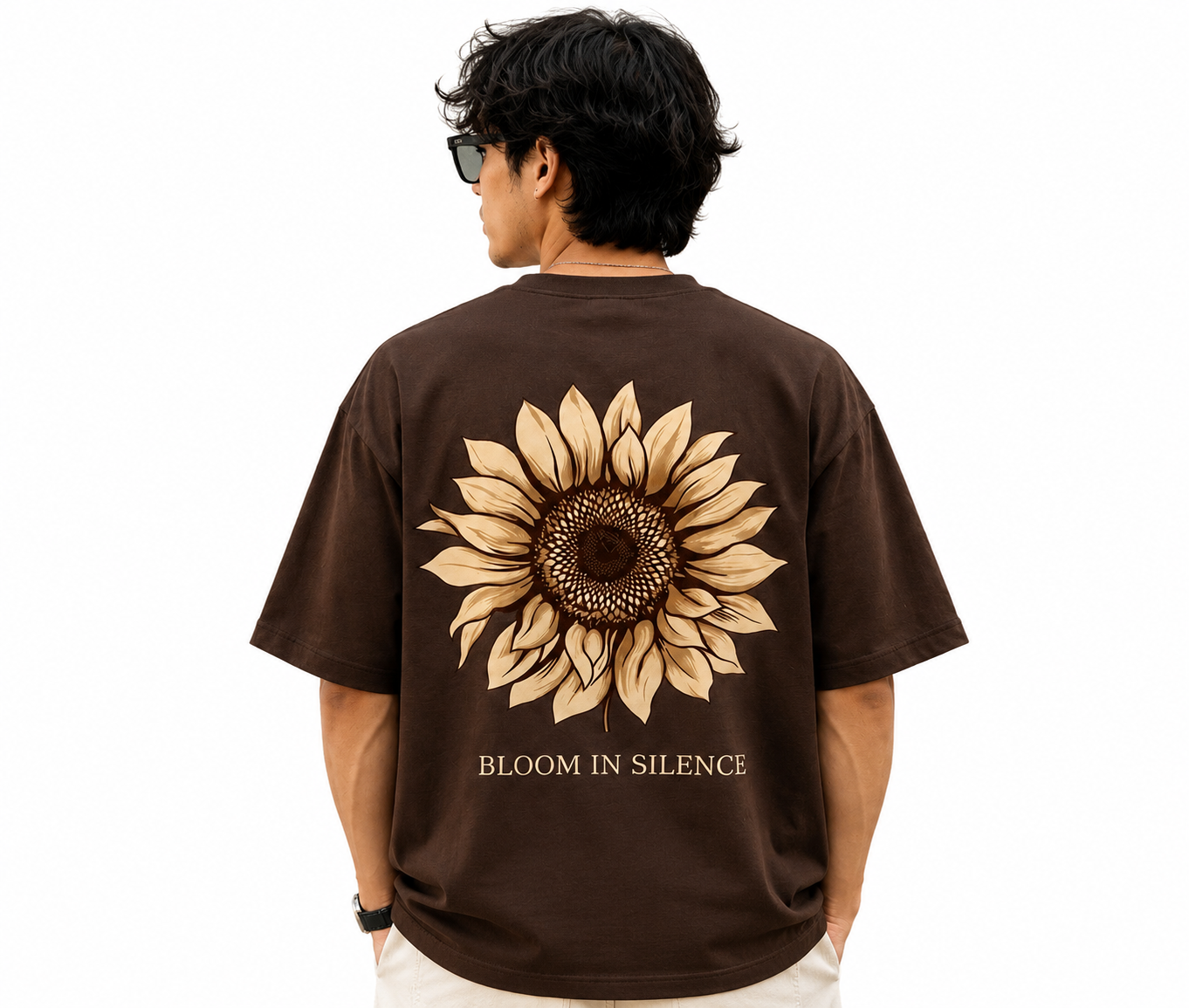 Brown Unisex Oversized Graphic Tee