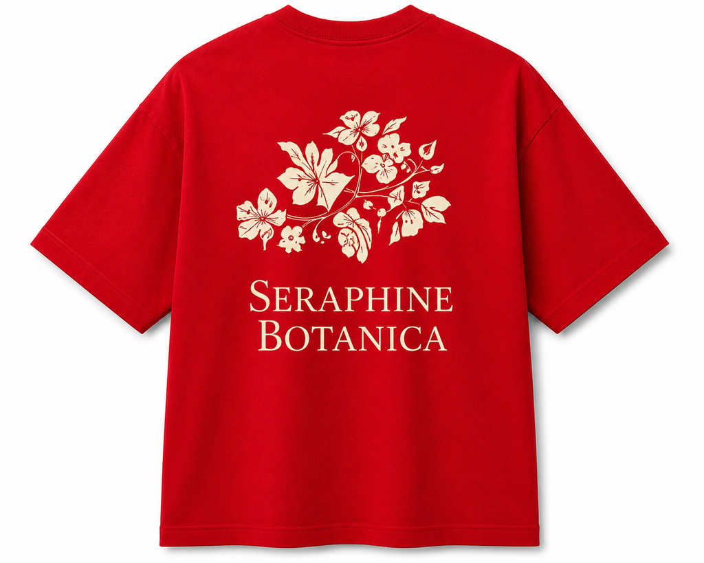 Red Botanica Unisex Oversized Graphic Tee