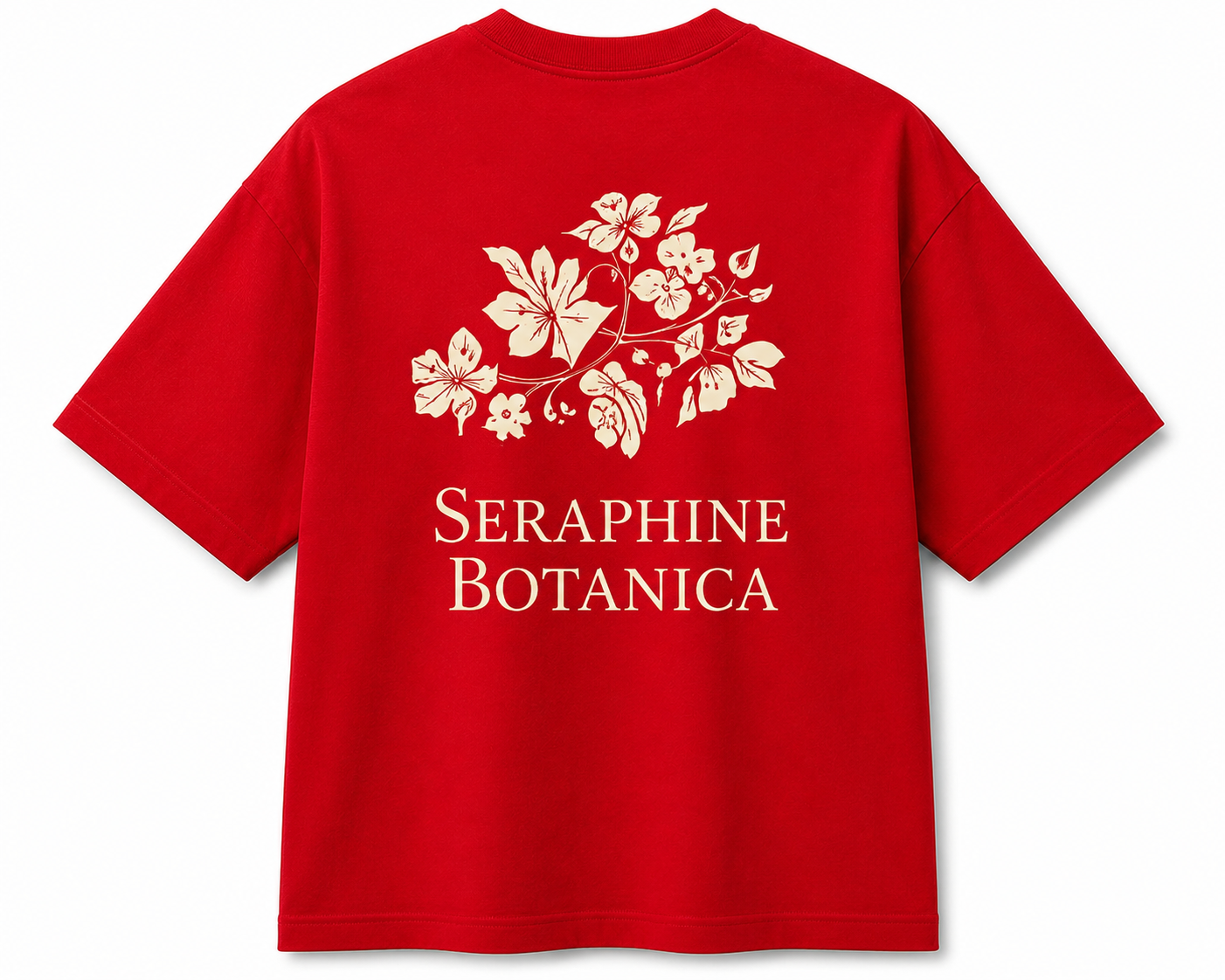 Red Botanica Unisex Oversized Graphic Tee