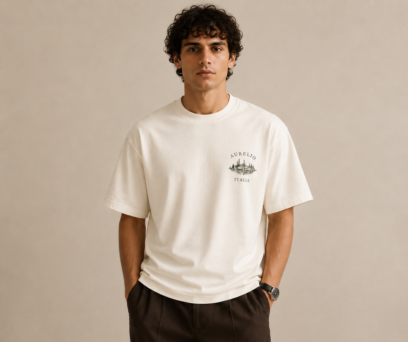 Beige Relaxed Fit Tshirt