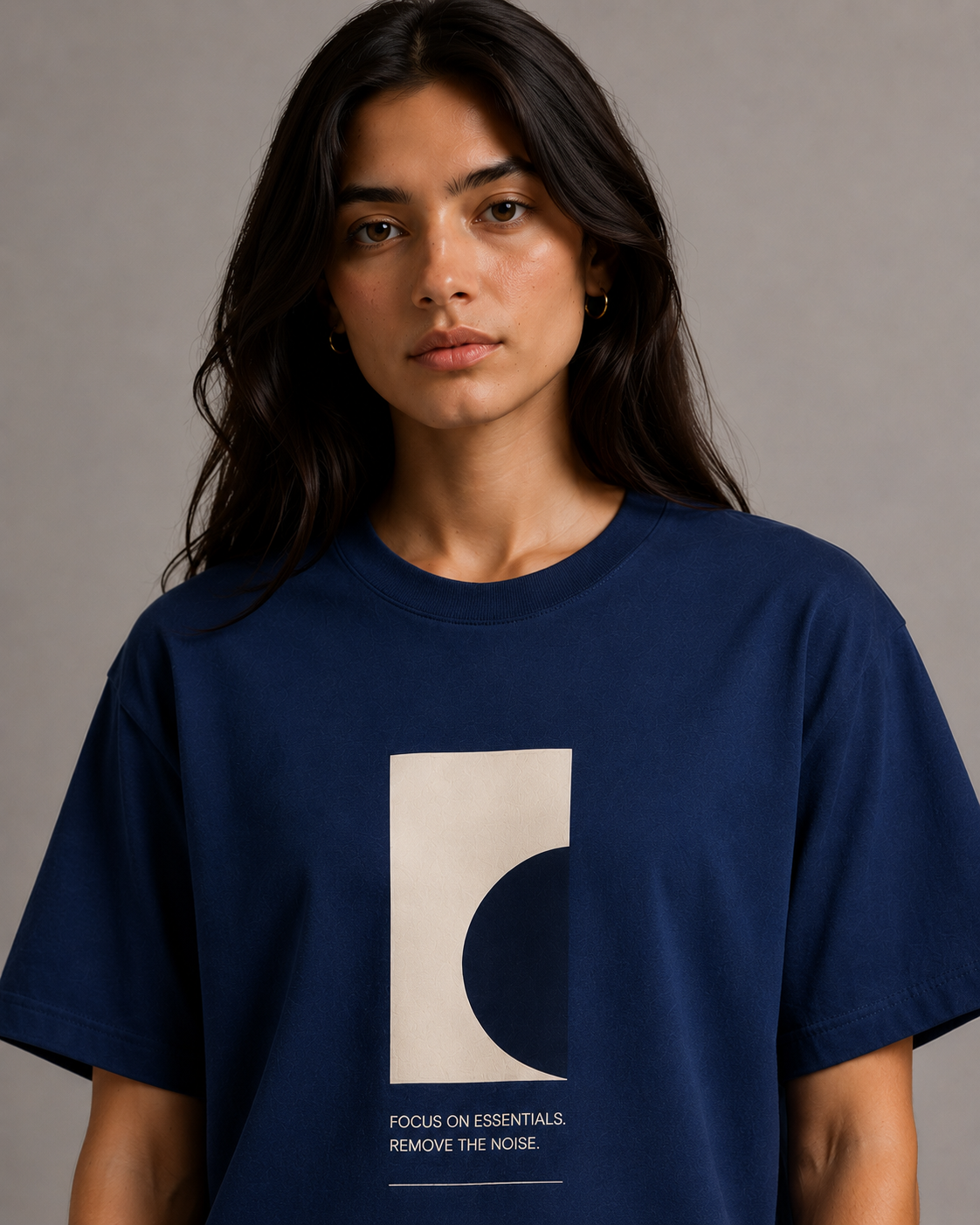 Abstract Blue Graphic T-shirt