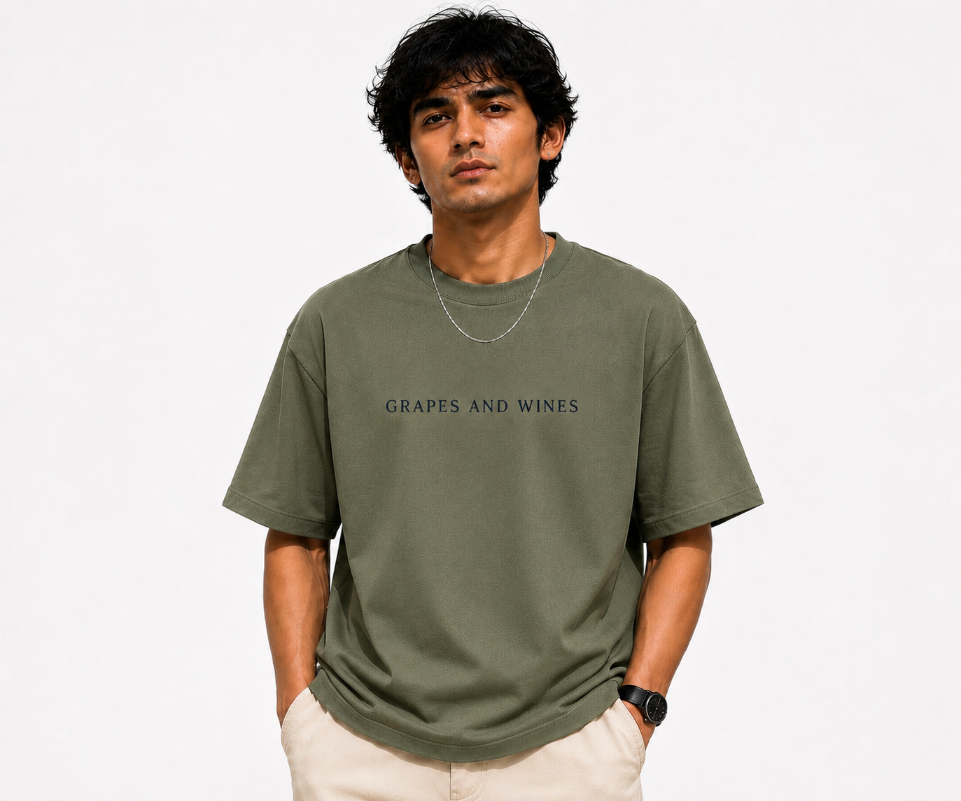 Olive Green Relaxed Fit Tshirt
