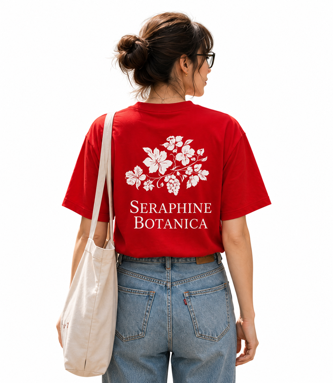 Red Botanica Unisex Oversized Graphic Tee