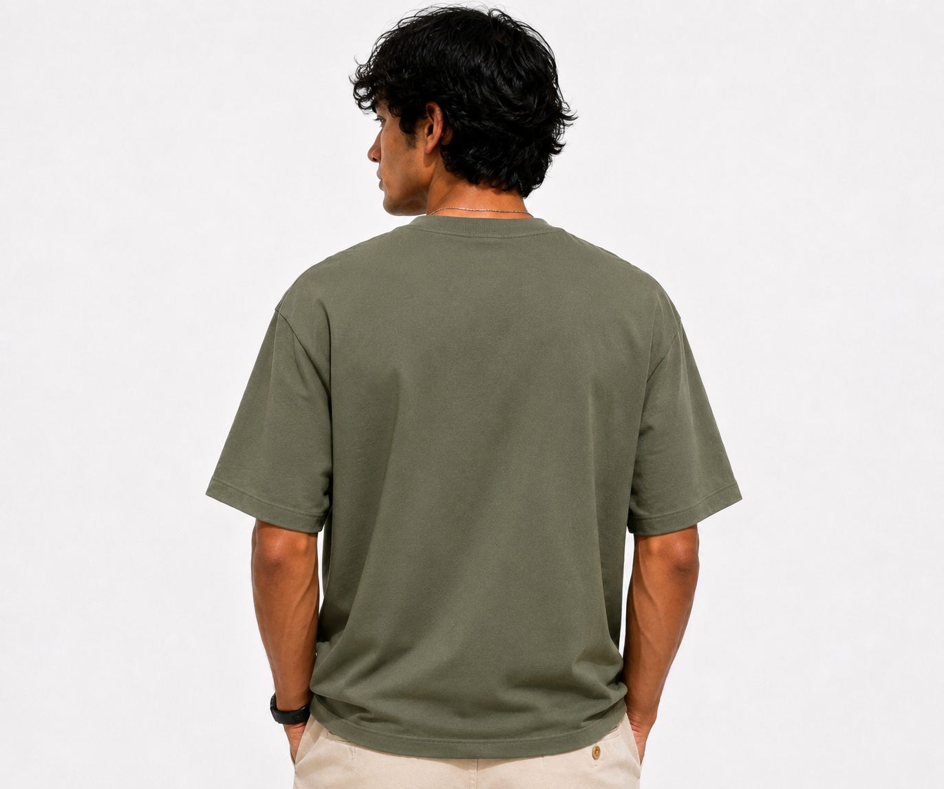 Olive Green Relaxed Fit Tshirt