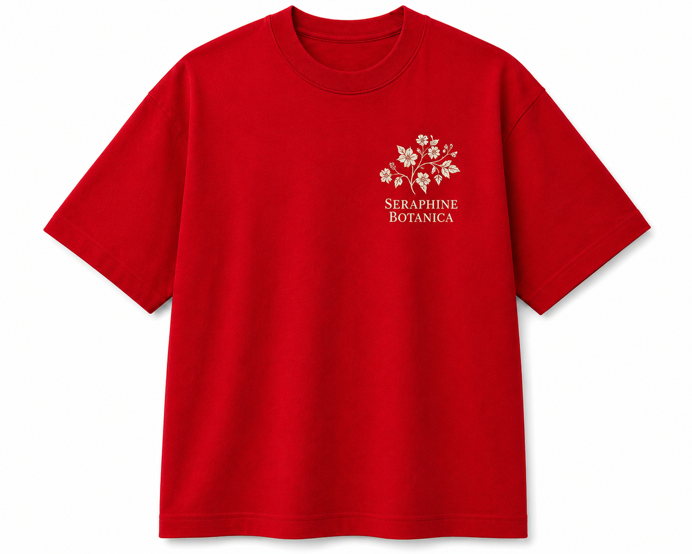 Red Botanica Unisex Oversized Graphic Tee