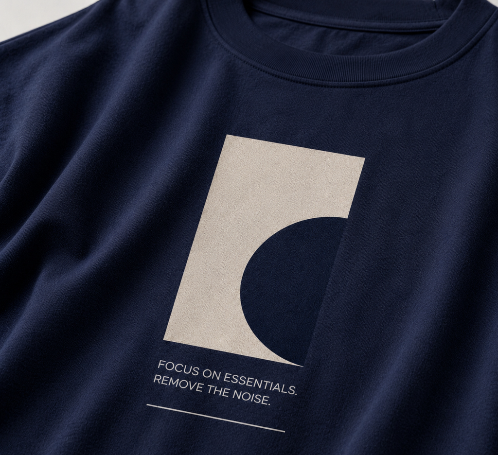 Abstract Blue Graphic T-shirt