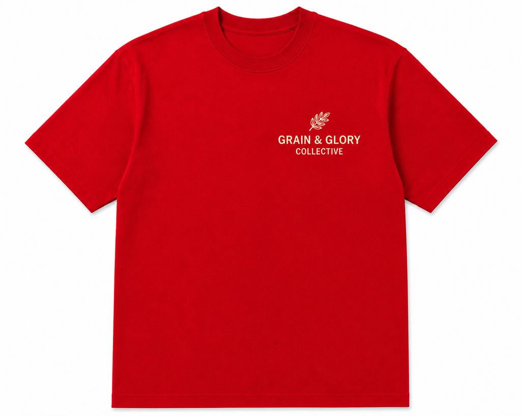 Red Mighty Marmots Oversize Graphic Tee